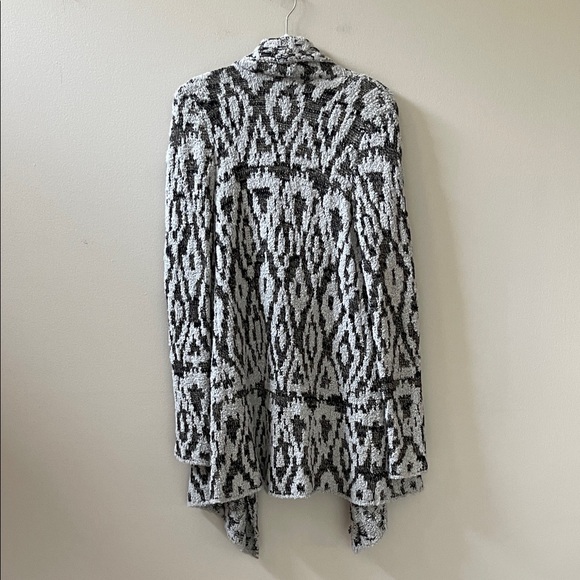 Metallic Black, White w/Gold Long Sleeve Cardigan Sweater M - Picture 8 of 12